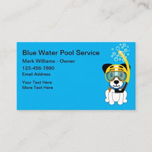 Fun Swimming Pool Service New  Business Card