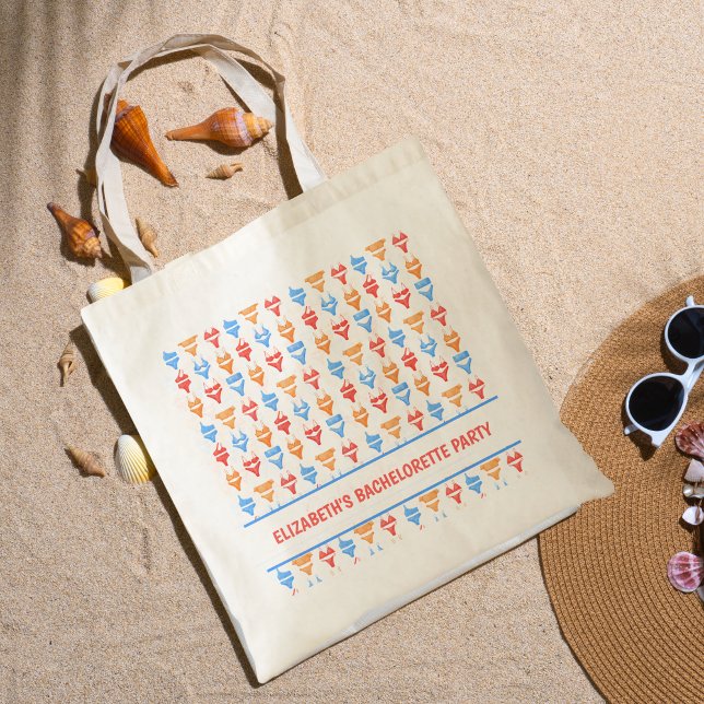 Fun Swimsuit Pool Party Personalized Bachelorette Tote Bag (Creator Uploaded)