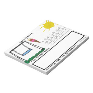 Fun Swingdown Kids Word Game Small Notepad