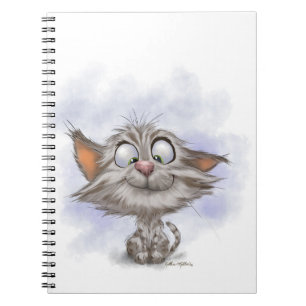Fun Tabby Kitten Cartoon Notebook