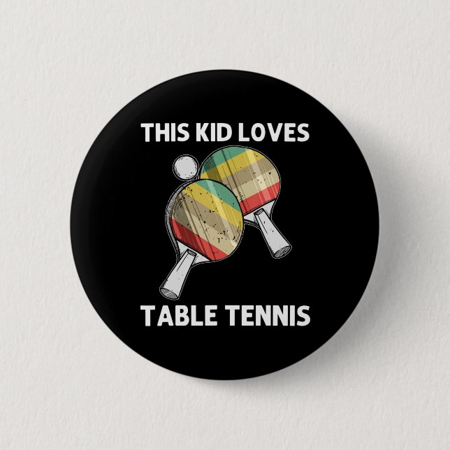 Fun Table Tennis For Kids Girls Ping Pong Ball Tea Button (Front)