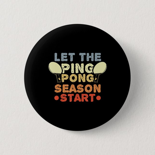 Fun Table Tennis Quote Jersey for Ping Pong Player Button (Front)