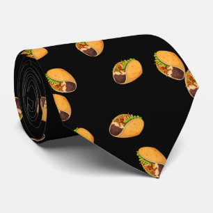 Fun Taco Lover Mexican Food Neck Tie