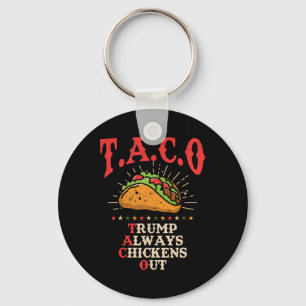 Fun Taco Theory Trumps Always Chicken Out Tacos Keychain