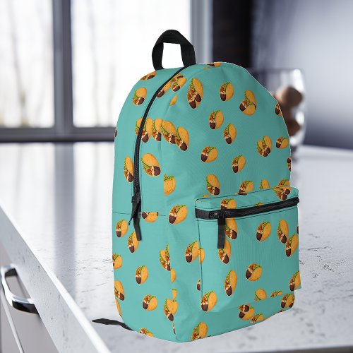 Fun Tacos Mexican food Pattern Printed Backpack