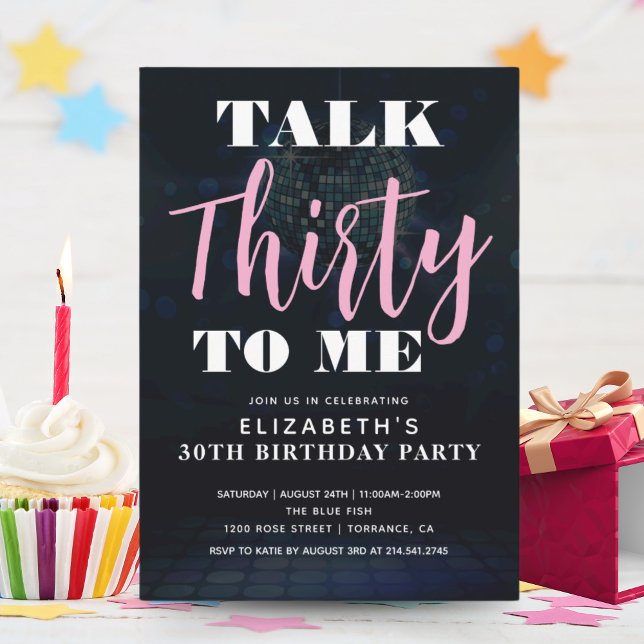 Fun Talk 30 To Me 30th Birthday Party Invitation (Creator Uploaded)