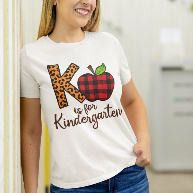 Fun Teacher K is for Kindergarten Graphic T-Shirt (Creator Uploaded)