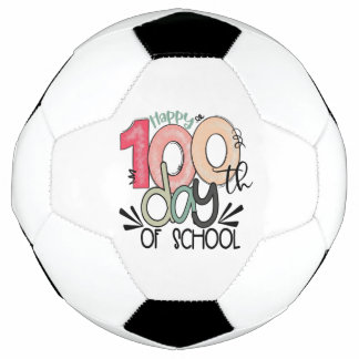 Fun Teacher & Student 100th Day School Gift Soccer Ball