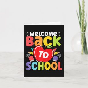 Fun Teachers Students Welcome Back To School Appl Card