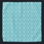 Fun Teal Gingham with Paw Prints Bandana<br><div class="desc">Purchase it for yourself or pamper your pet with this cute and fun teal gingham with paws patterned bandana!</div>