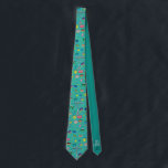 Fun Teal Hanukkah Pattern  Neck Tie<br><div class="desc">Fun Teal Hanukkah Pattern neck tie</div>