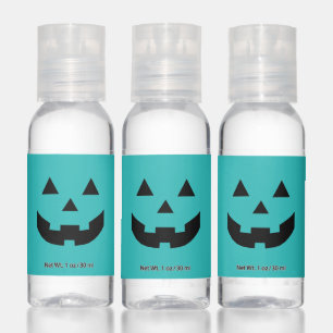 Fun teal Jack o lantern Halloween favors Hand Sanitizer
