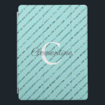 Fun Teal Turquoise Blue Glitter Stripes Monogram iPad Pro Cover<br><div class="desc">Fun Teal Turquoise Blue Glitter Stripes Monogram cover with turquoise teal faux glitter stripes and space for your custom monogram and name. Easy to customize with text, fonts, and colors. Created by Zazzle pro designer BK Thompson © exclusively for Cedar and String; please contact us if you need assistance, have...</div>
