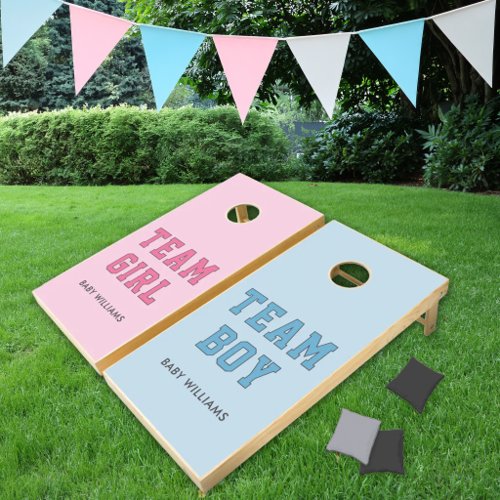Fun Team Boy Team Girl Gender Reveal Cornhole Set
