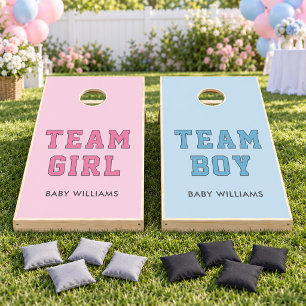 Fun Team Boy Team Girl Gender Reveal Cornhole Set