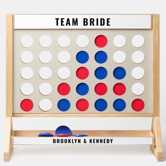 Fun Team Bride And Groom Black And White Wedding Fast Four (Back)