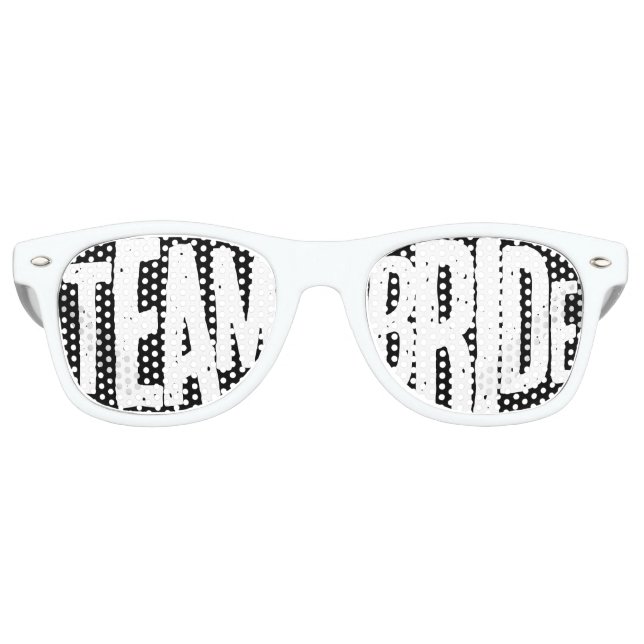 Fun Team Bride Bachelorette Party Favors Retro Sunglasses (Front)