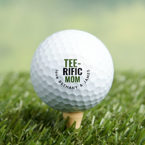 Fun Tee Rific Mom from Kids Name Golf Balls