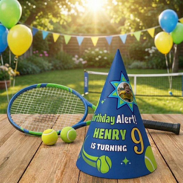 Fun Tennis Birthday Party Look For Kids Party Hat (Creator Uploaded)