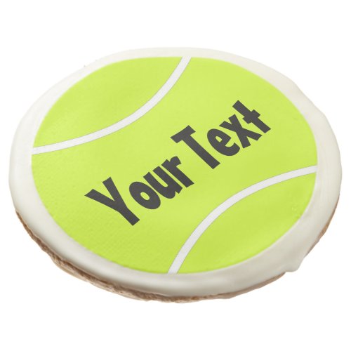 Fun Tennis Party Custom Text Tennis Ball Cookies