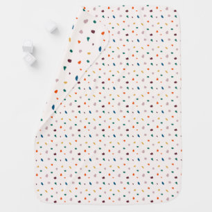 Fun Terrazzo Dots Baby Blanket – Retro Colours