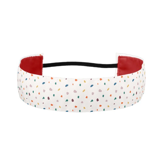 Fun Terrazzo Print Athletic Headband (Front)