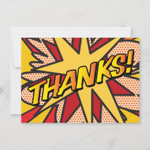 Fun THANKS Typography Modern Thank You Card