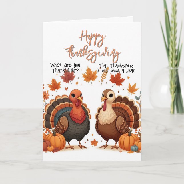 Fun Thanksgiving Holiday Card (Front)