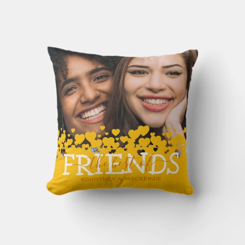 Best Friends Gift Customizable Photo Collage BFF Throw Pillow | Zazzle