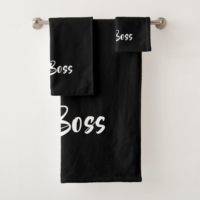 FUN, THE BOSS BATH TOWEL SET (Insitu)