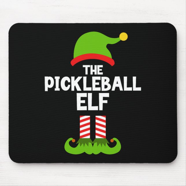 Fun The Pickleball Elf Christmas Matching Family P Mouse Pad (Front)