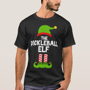 Fun The Pickleball Elf Christmas Matching Family P T-Shirt
