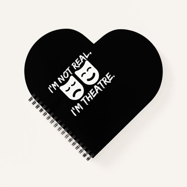 Fun Theatre Masks Gift for Actor Producer Director Notebook (Front)