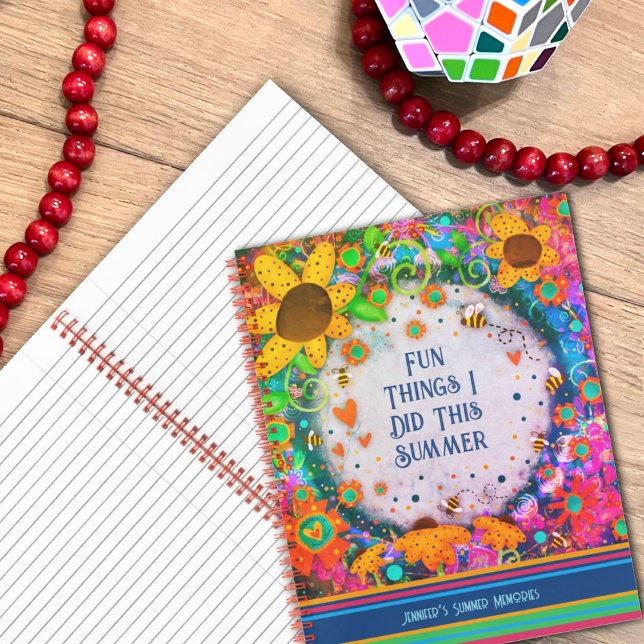 Fun Things  Summer Custom Floral Bumblebee Journal (Creator Uploaded)