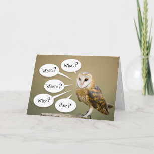 Fun Thinking of You Owl Cherish You Card