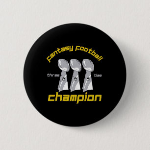 Fun Three Time Fantasy Football League Champion Tr Button