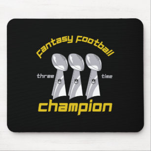 Fun Three Time Fantasy Football League Champion Tr Mouse Pad