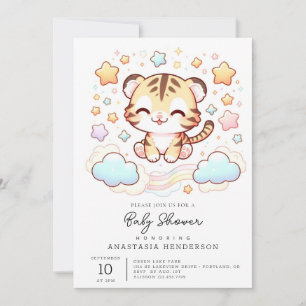 Fun Tiger Baby Shower Invitation