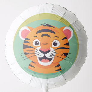 Fun tiger Face safari zoo Wild jungle Birthday Par Balloon