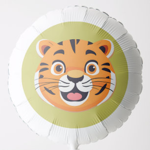 Fun tiger Face safari zoo Wild jungle Birthday Par Balloon