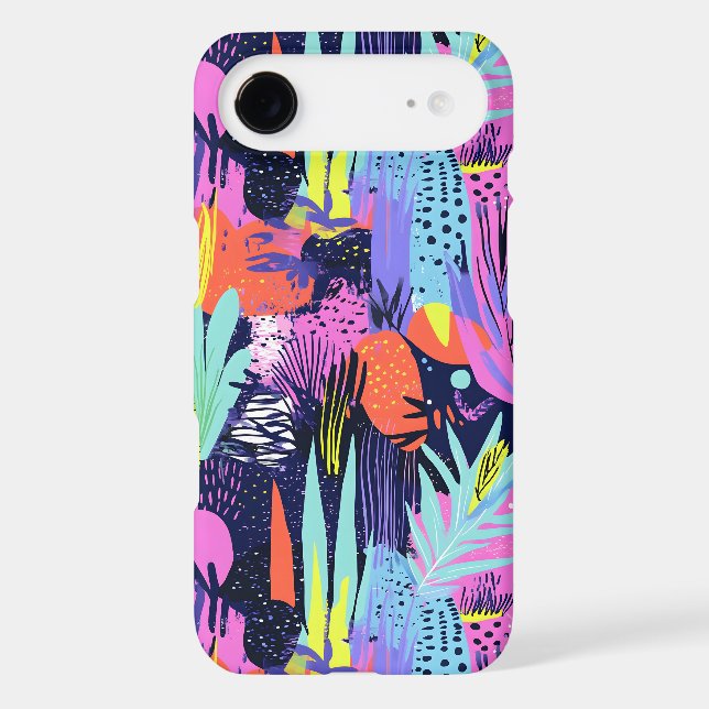 Fun tiled 90's pattern  iPhone case (Back)