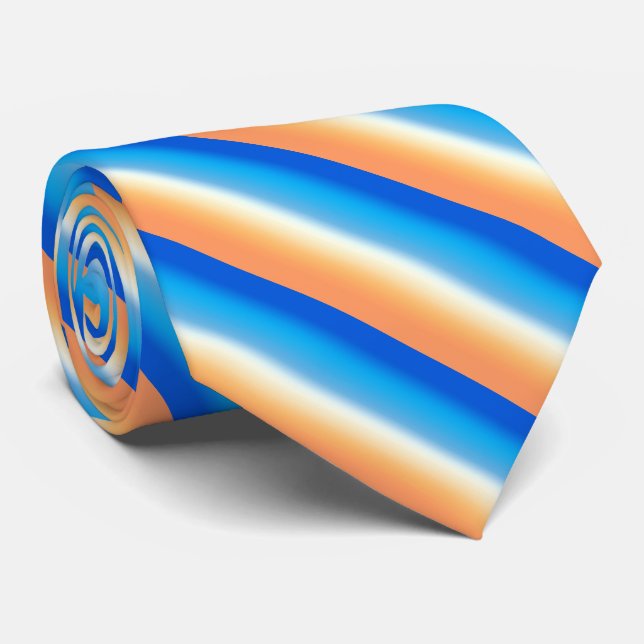 Fun Tiled Gradient pattern stripe Neck Tie (Rolled)