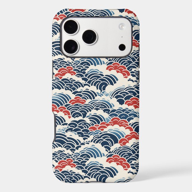 Fun tiled Japanese pattern  iPhone Case (Back)