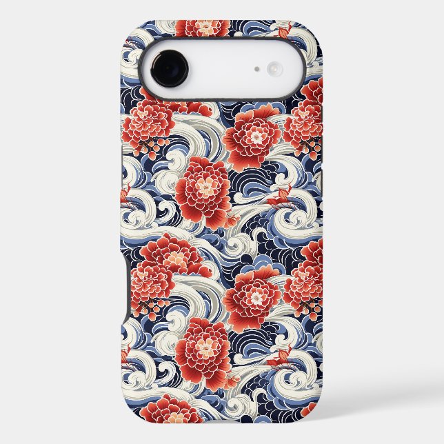 Fun tiled Japanese pattern  iPhone Case (Back)