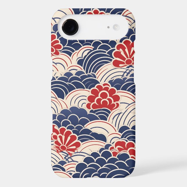 Fun tiled Japanese pattern  iPhone Case (Back)