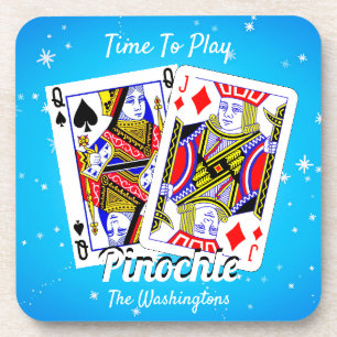 Fun Time to Play Pinochle   Beverage Coaster