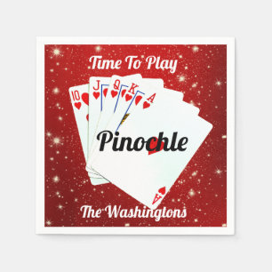 Fun Time to Play Pinochle    Paper Plate Napkins