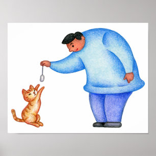 Fun time with my beloved cat. poster