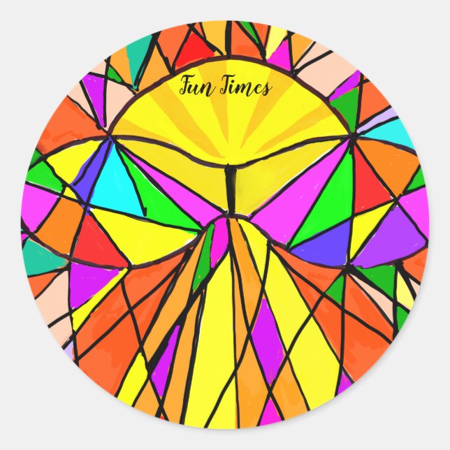 Fun Times Circular Stickers Brightest Multicolors (Front)
