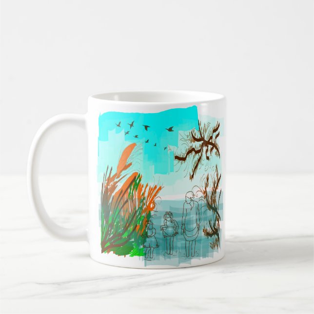 Fun Times With Grandma Contemporary Outdoor View Coffee Mug (Left)